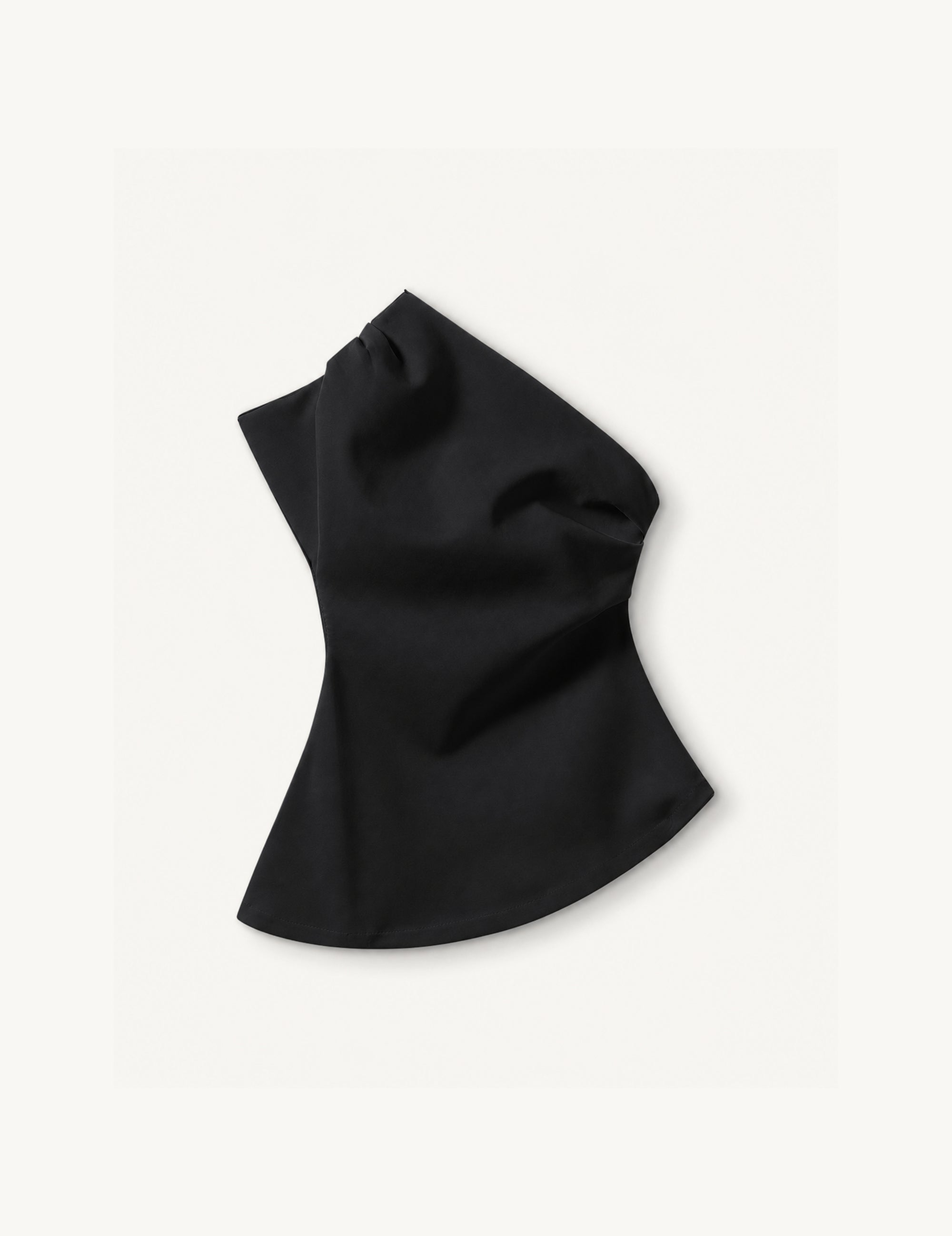 Glam Asymmetric Tee Black