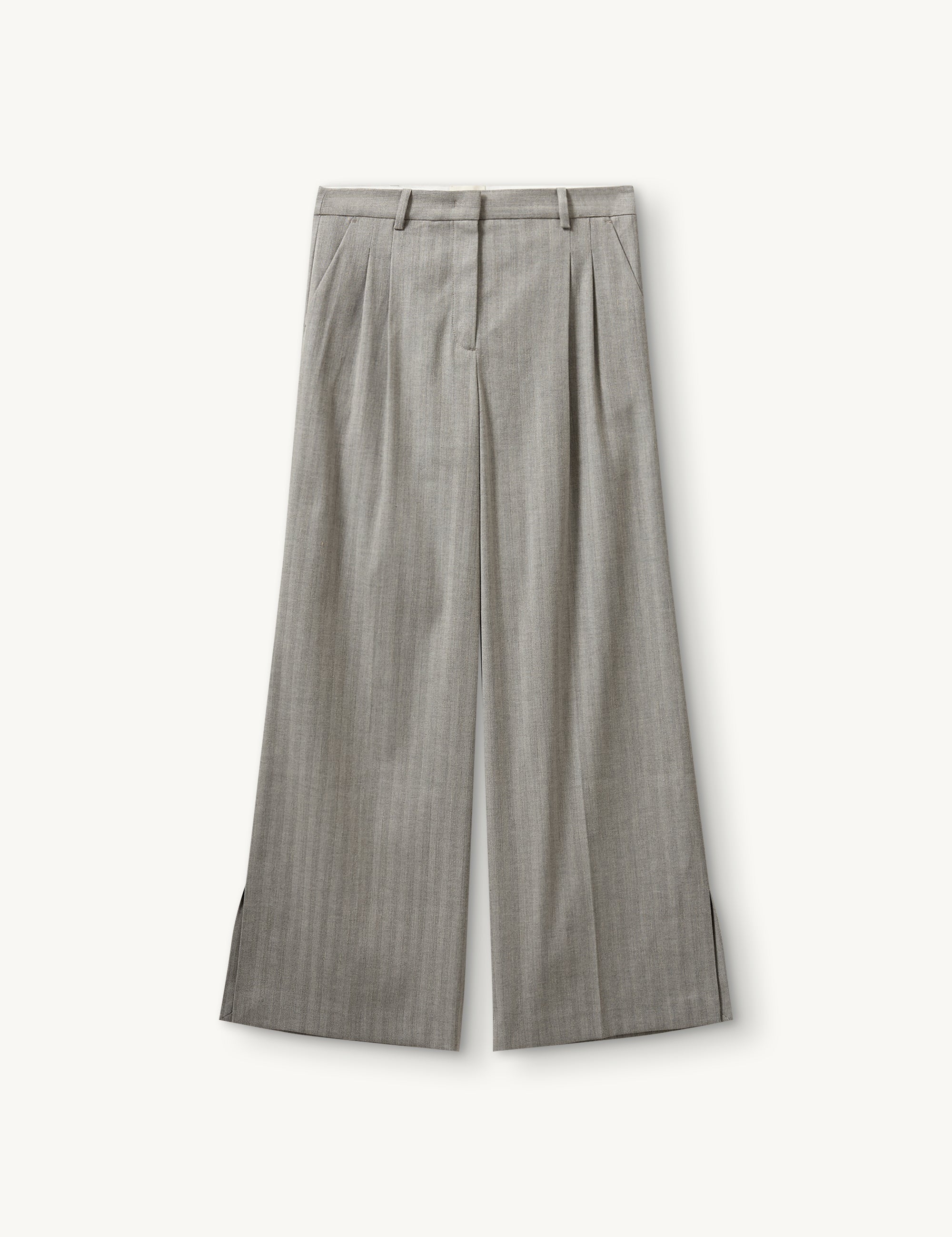 Conti Pants Grey Herringbone 4 / Grey Herringbone