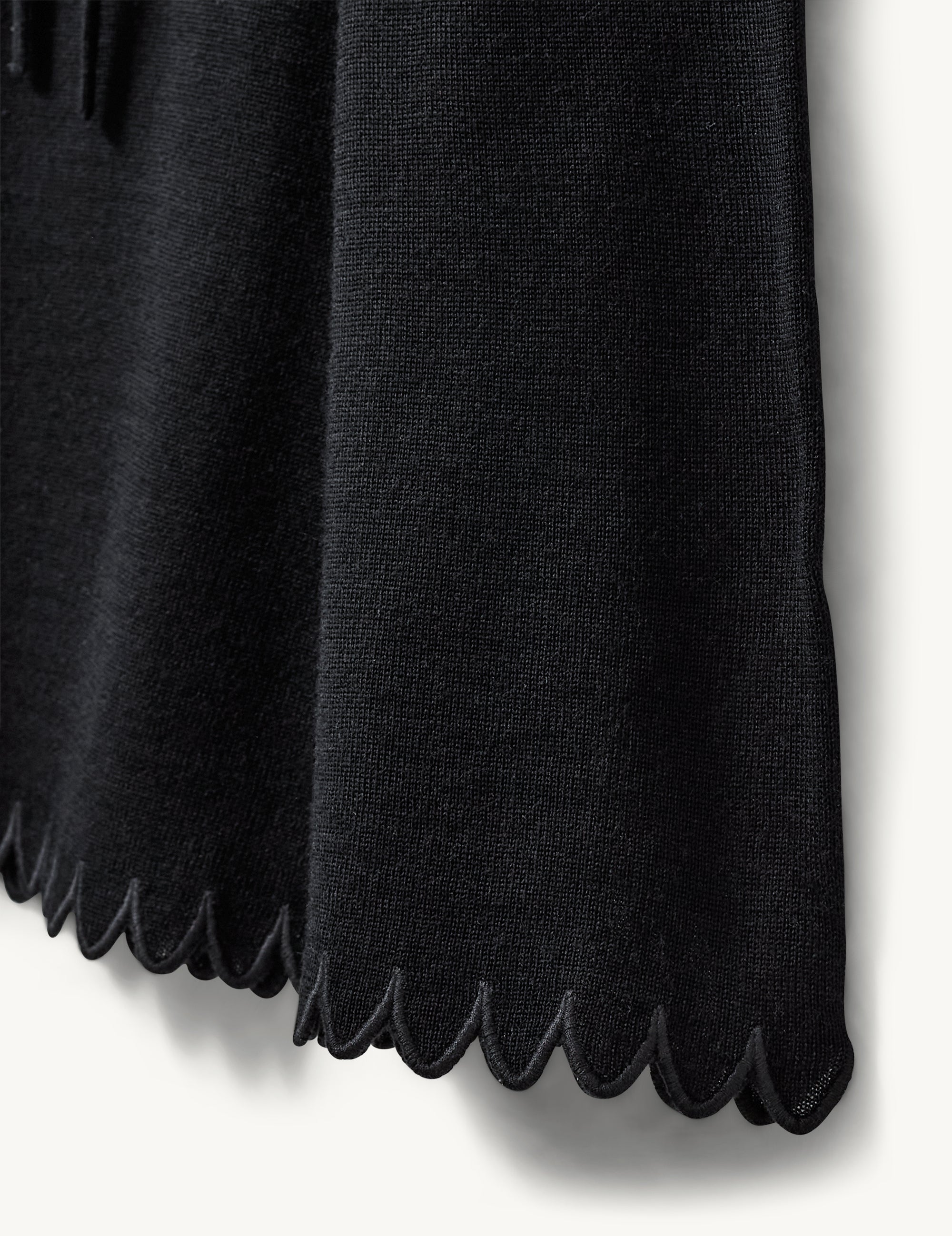 Bergen Scallop Mini Dress Black 4 / Black