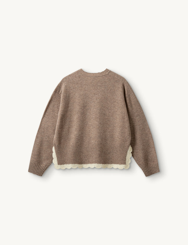 Como Crochet V-Neck Cream 4 / Cream