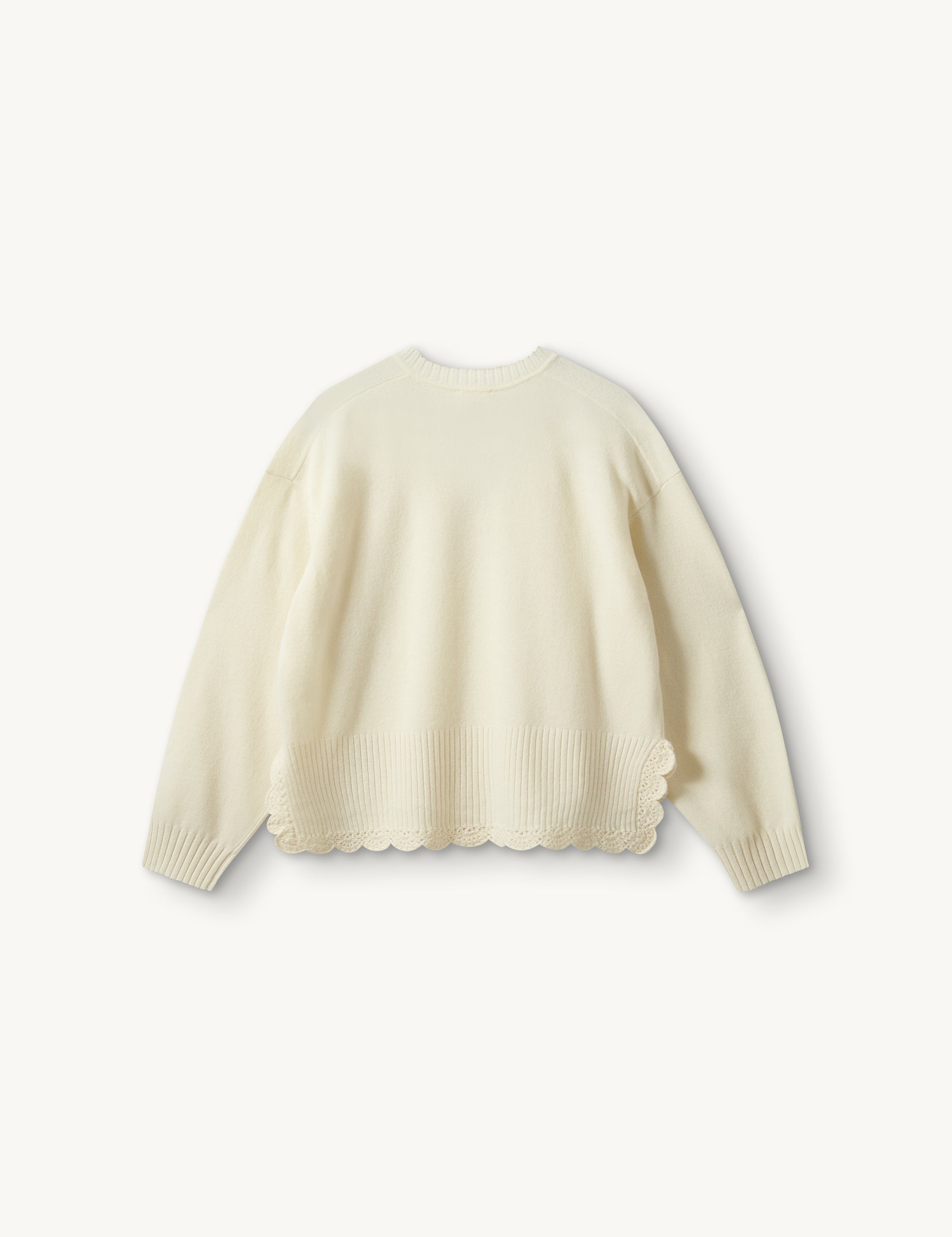 Como Crochet V-Neck Cream 4 / Cream