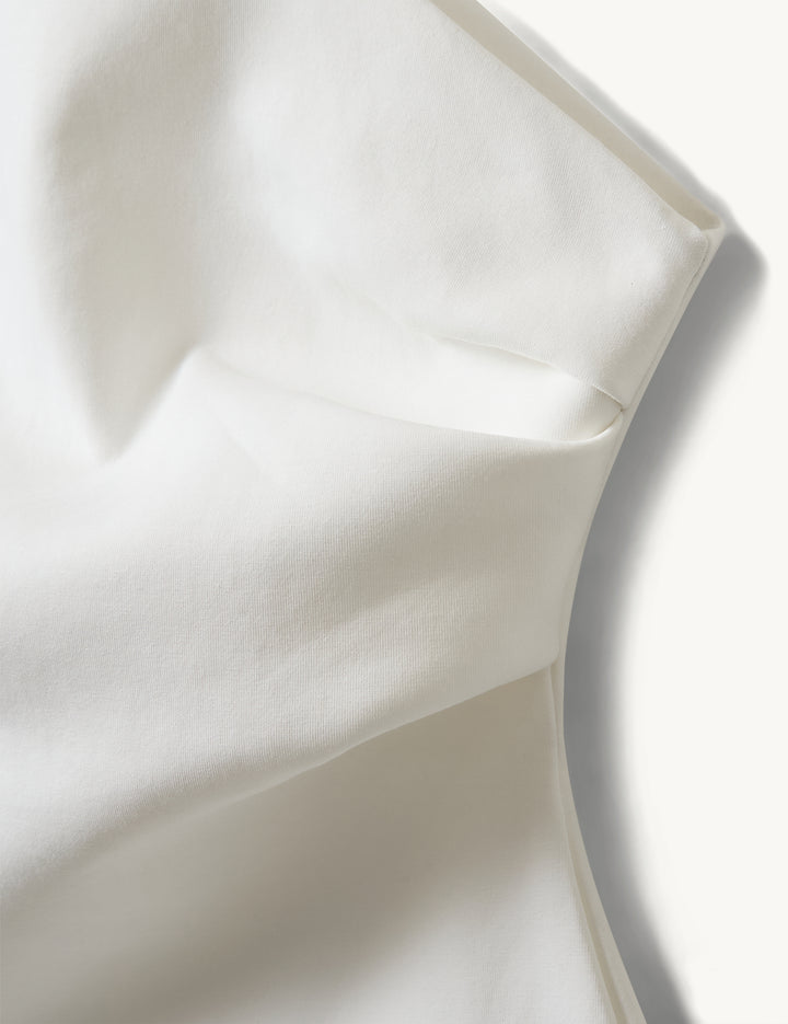 Glam Asymmetric Tee Cream 4 / Cream