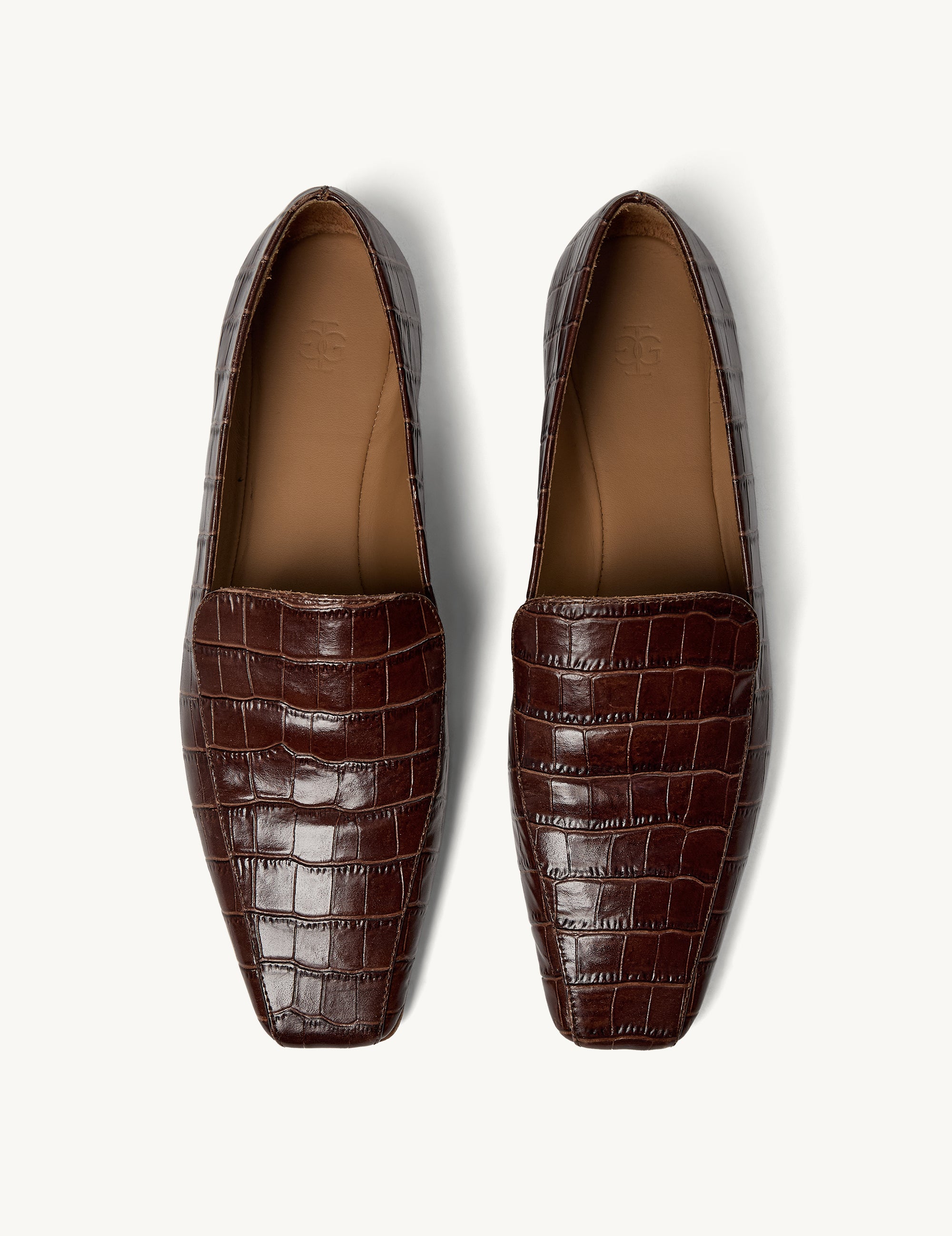 Tilda Croco Loafers Espresso