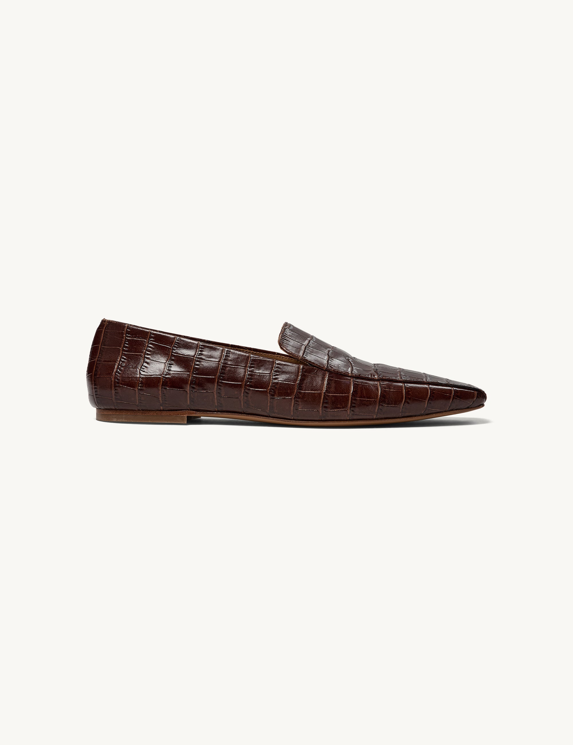 Tilda Croco Loafers Espresso